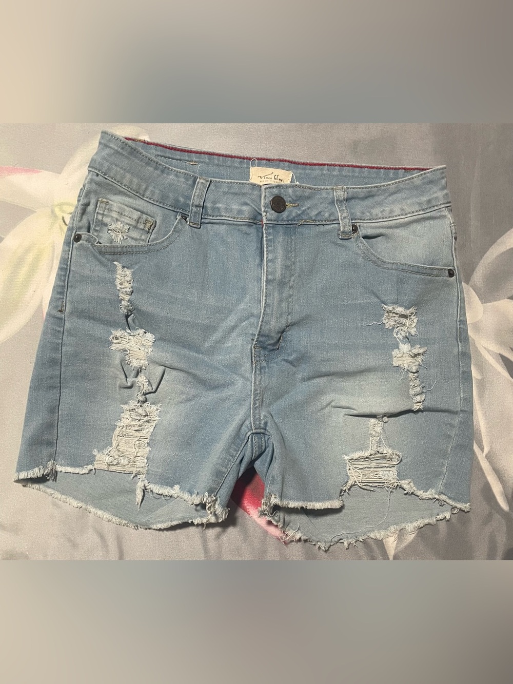 Vince Light Blue Denim Cutoff Shorts